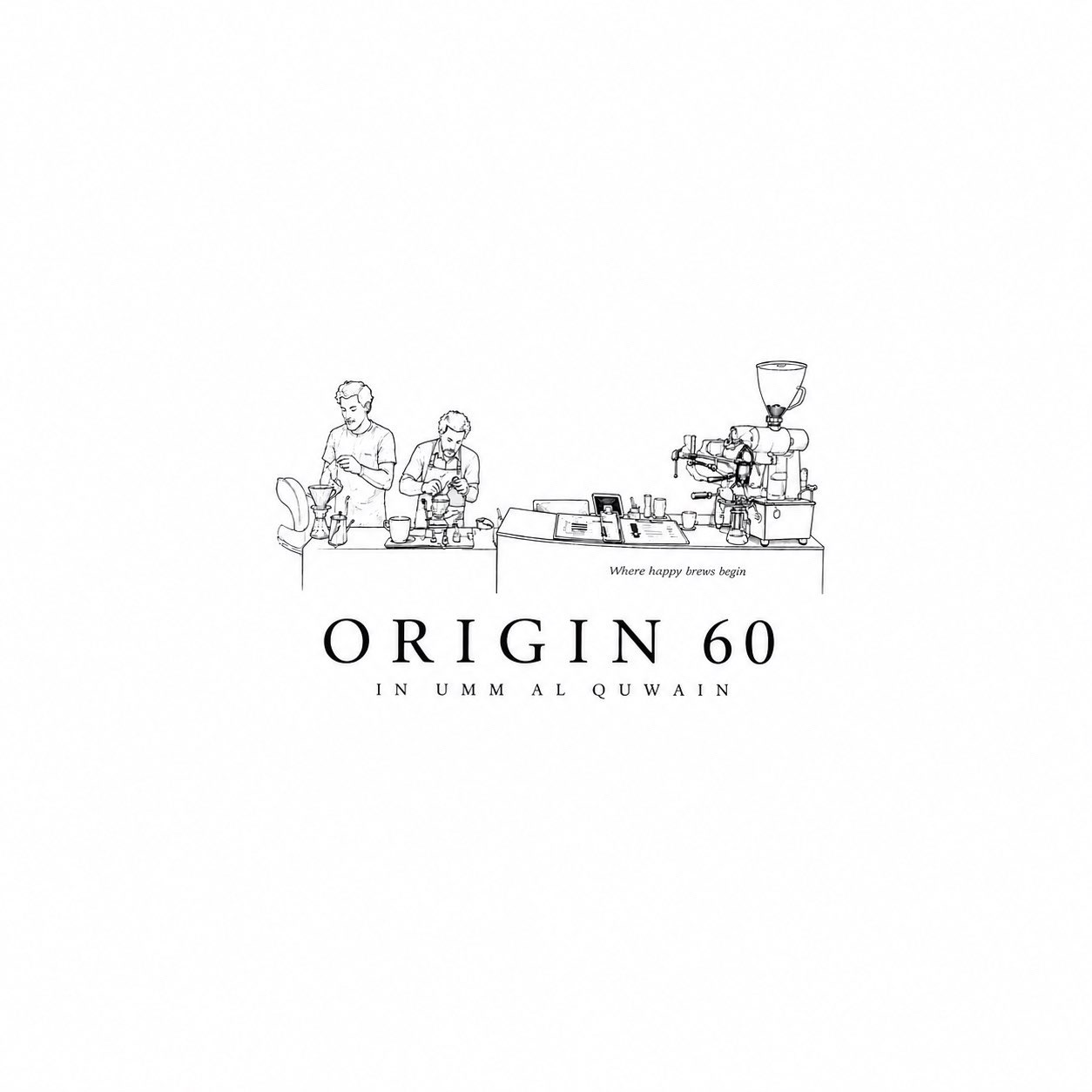 Origin 60 coffee bar illustration